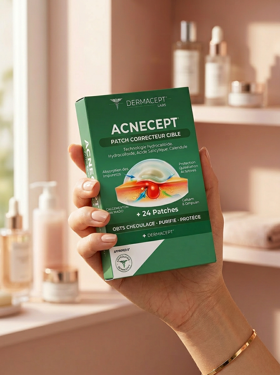 Boîte ACNECEPT en main